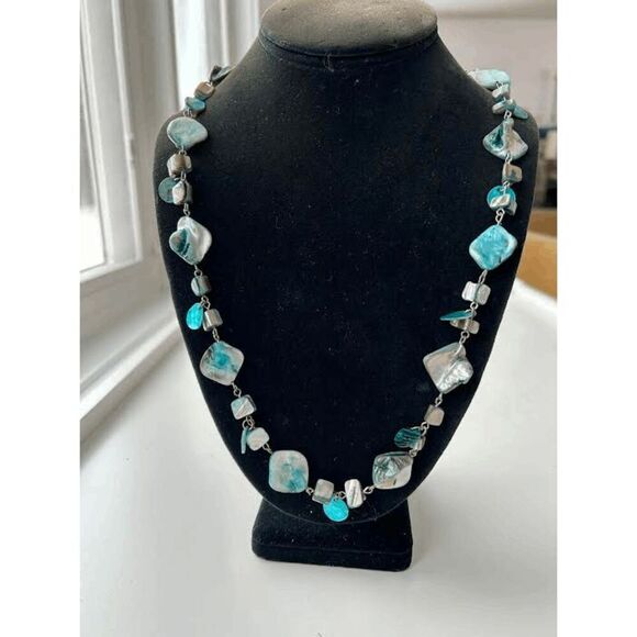 Elegant Turquoise Shell Necklace - Picture 1 of 4